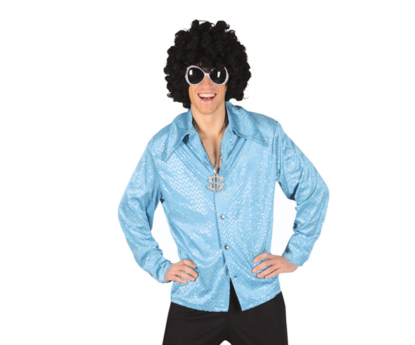 Chemise disco à paillettes