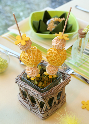 Centre de table pour une ambiance printanière