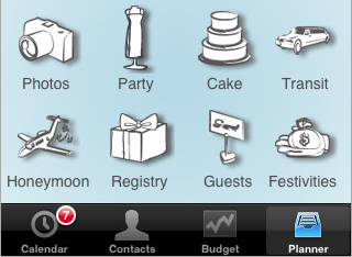 Menu de l'application