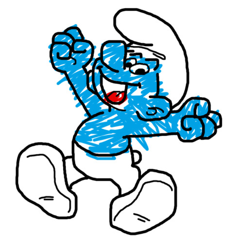 Coloriage de schtroumpf