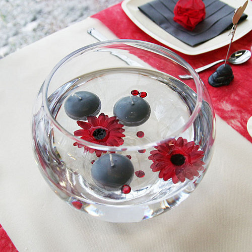 Centre de table bougies flottantes