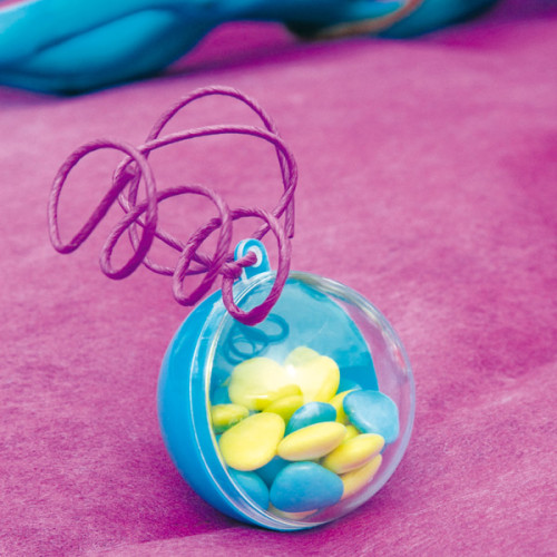 Boule plexiglas en contenant à dragées
