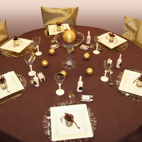 Décoration de table chocolat ivoire