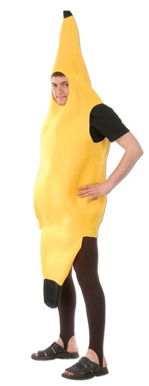 Déguisement humour, costume de banane
