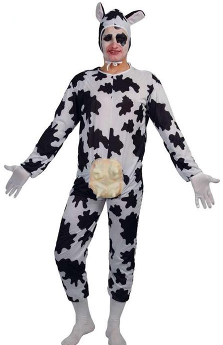 Déguisement humour, costume de vache