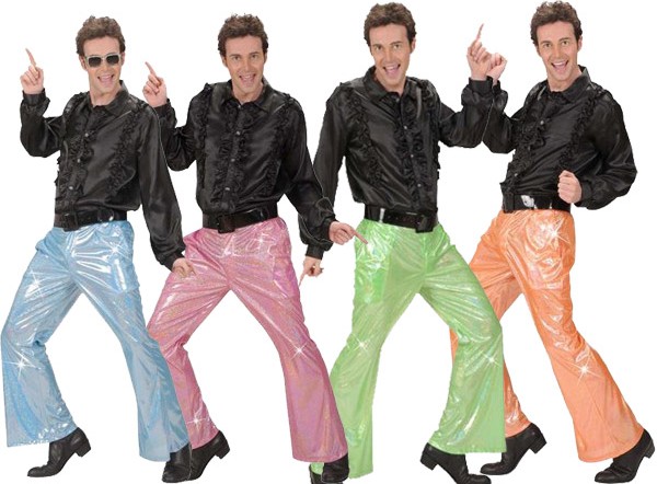 Déguisement Disco, Pantalon holographique, taille M
