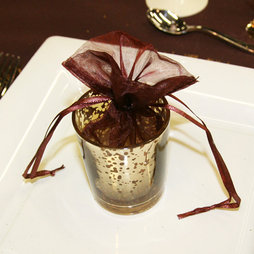 Verrine avec sachet organdi