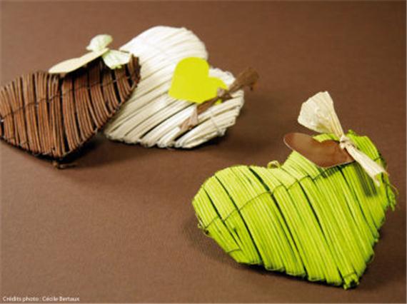 Coeurs en rotin