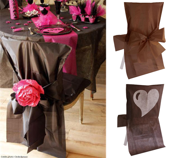 Housse de chaises, chocolat