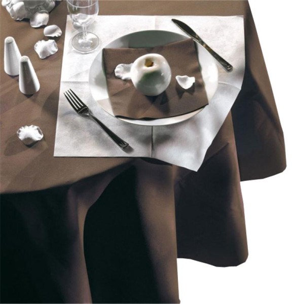 Nappe ronde unie chocolat