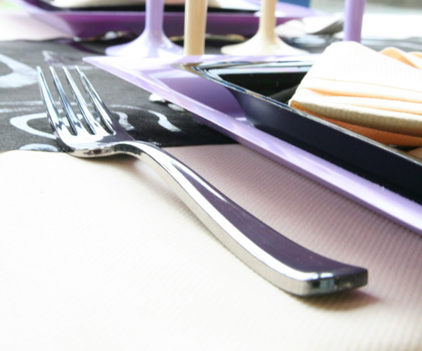 Couverts jetables imitation inox