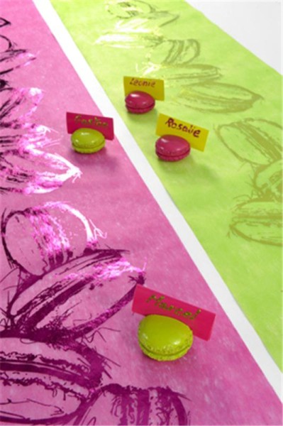 Chemin de table macarons