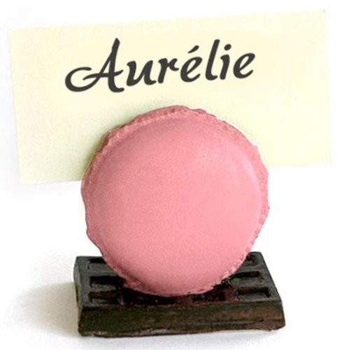 Porte-nom macaron, rose