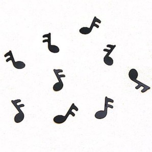Confettis de table note de musique noir