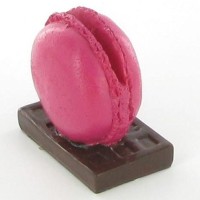 Porte-nom macaron, fuchsia