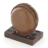 Porte-nom macaron, chocolat