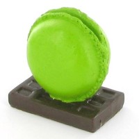 Porte-nom macaron, vert anis
