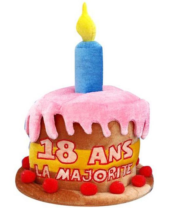 Chapeau en forme de gâteau pour anniversaire