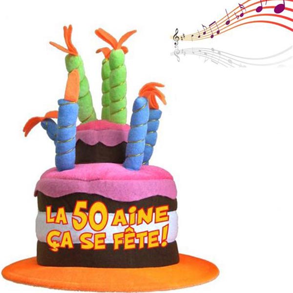 Chapeau en forme de gâteau pour anniversaire