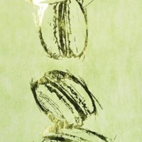 Chemin de table macarons, vert anis