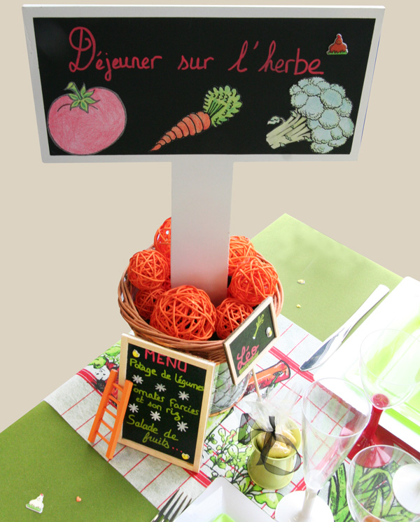 Décoration de table champêtre / pique-nique