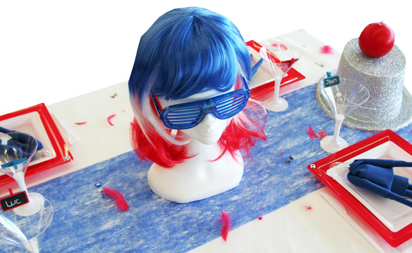 Décoration de table bleu blanc rouge, supporters Décoration de table bleu blanc rouge, supporters