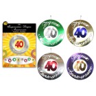 Suspensions disque couleurs assorties, 40 ans
