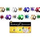 Guirlande fil 6 couleurs 30m, 40 ans