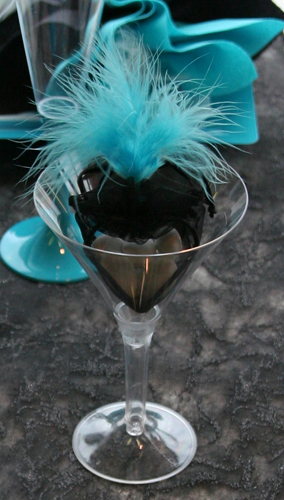 Verre et sachet à dragées