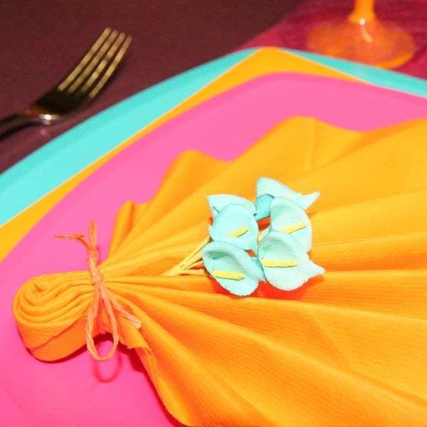 Détail du pliage de serviette Détail du pliage de serviette