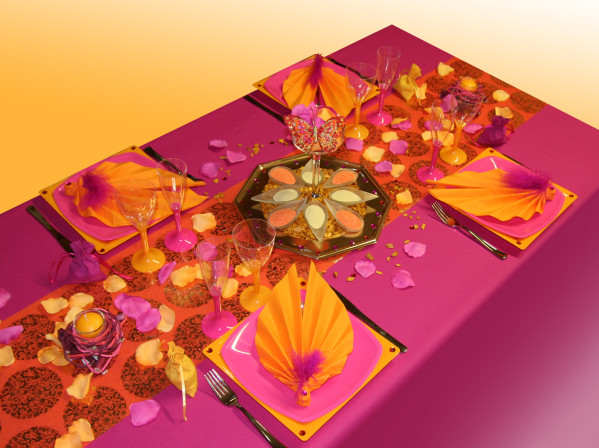 Décoration de table à thème Inde Décoration de table à thème Inde