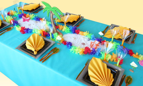 Décoration de table exotique - tropicale