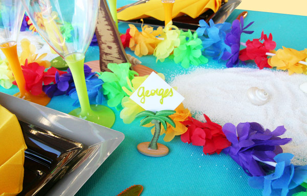 Décoration de table exotique - tropicale
