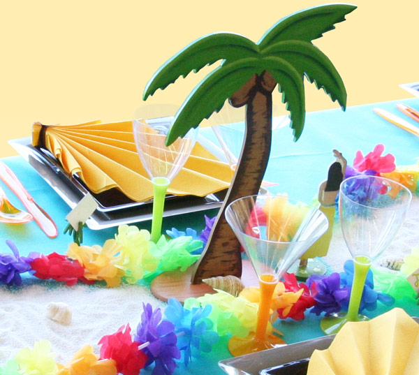 Décoration de table exotique - tropicale