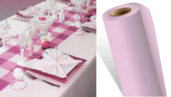 Rouleau de nappe Gala rose