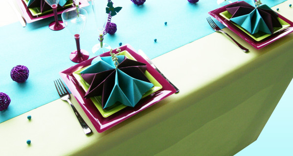 Assiettes, verres et couverts