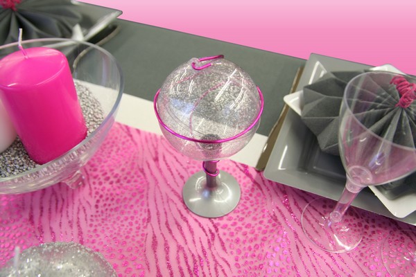 Boule plexiglas pailletée