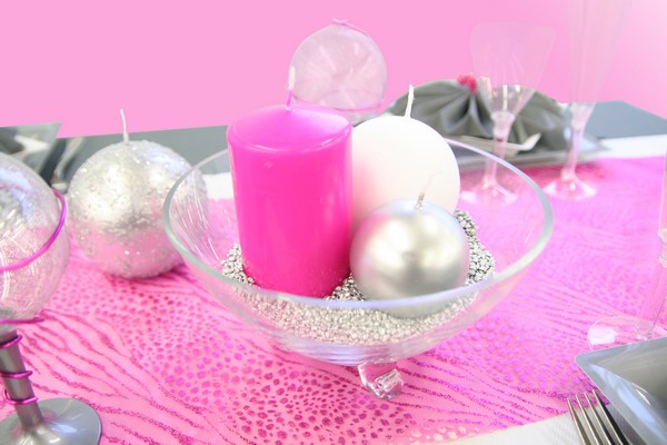 Coupelle en verre et bougeoirs