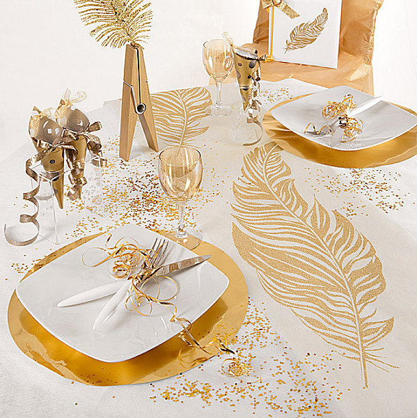 Chemin de table plume