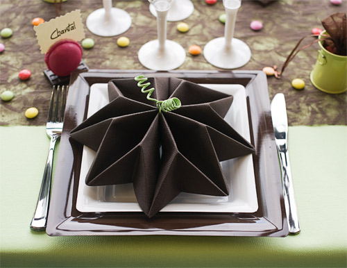 Assiettes, couverts et pliage de serviettes Assiettes, couverts et pliage de serviettes