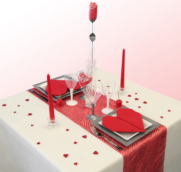 Une table spécial Saint-Valentin Une table spécial Saint-Valentin