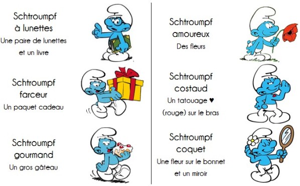 Accessoires pour déguisements de Schtroumpf Accessoires pour déguisements de Schtroumpf