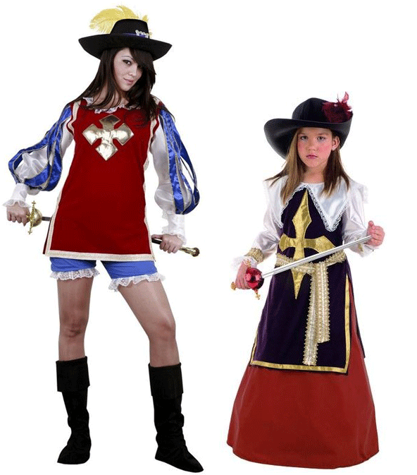 Déguisements de femme et fille Mousquetaires