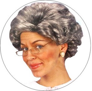 1 Perruque de grand-mère, cheveux courts 1 Perruque de grand-mère, cheveux courts