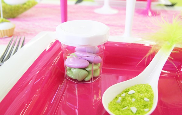 Mini-pot à confiture rempli de dragées