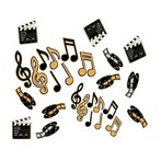Sachet de 24 confettis cinéma en bois 