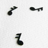 Sachet de confettis de table, notes de musique, noir Sachet de confettis de table, notes de musique, noir