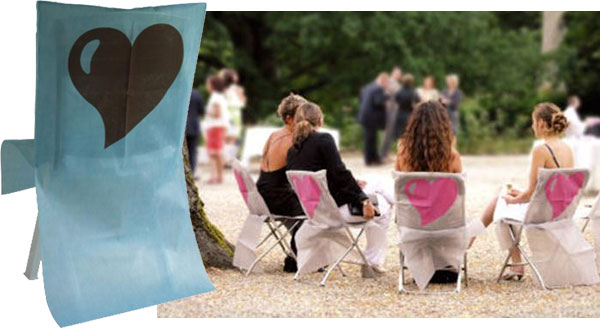 Housses de chaise coeur Housses de chaise coeur