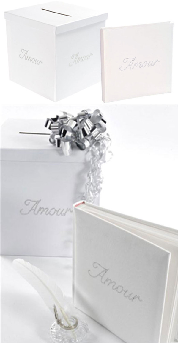Urne et livre d'or sur le thème de l'amour Urne et livre d'or sur le thème de l'amour