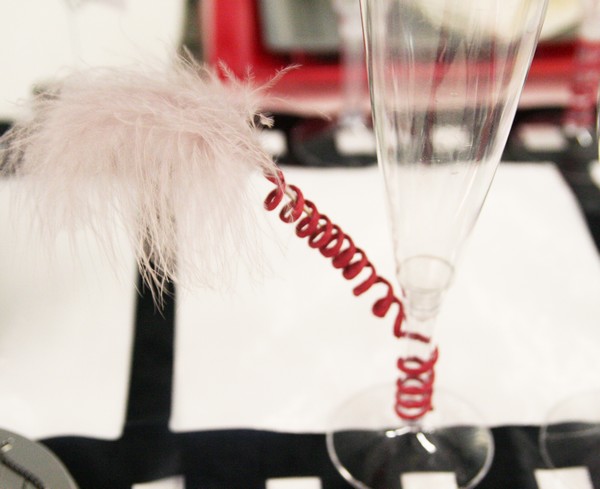 Décoration pour une flûtes à champagne